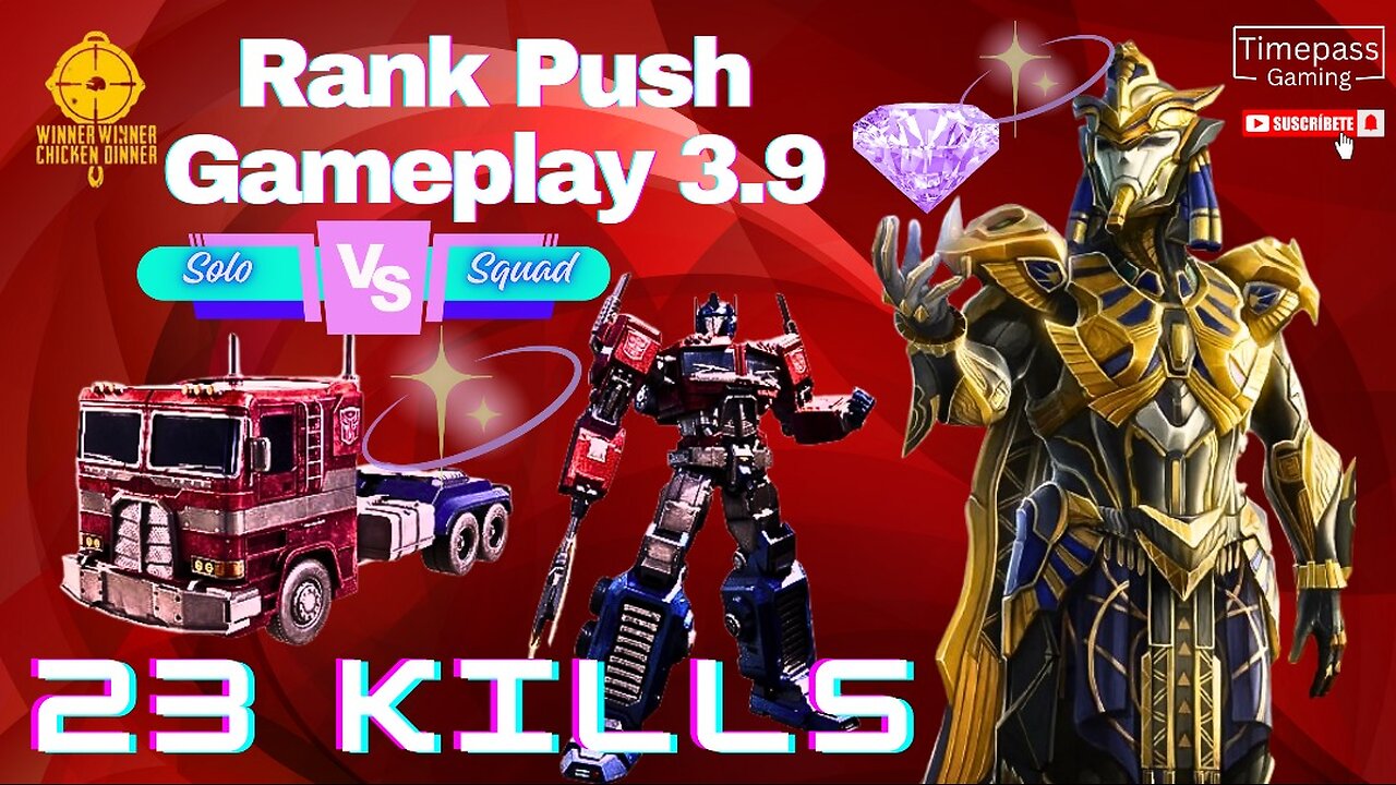 Solo vs Squad Rank Push 🔥 New Update 3.9 Gameplay | Insane Clutch Moments | Timepass Gaming
