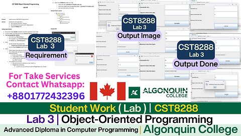 Client Work (Lab )|CST8288 Lab 3 Java GUI Project Shannon's Theorem Calculator|Algonquin College