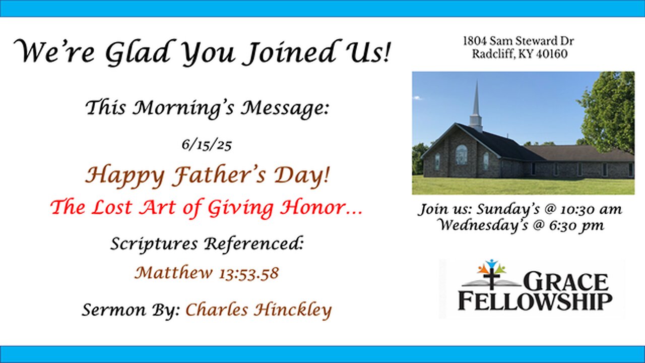 The Lost Art of Giving Honor… 6.15.25