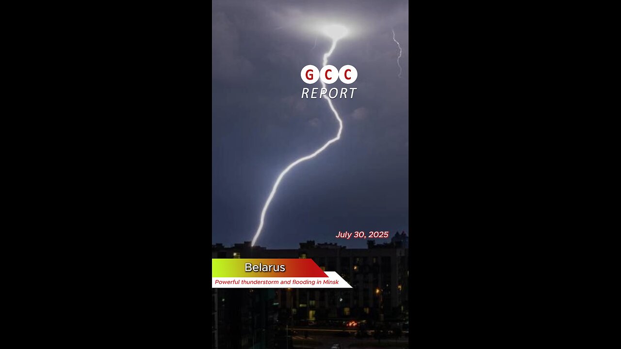🇧🇾 Powerful thunderstorm and flooding in Minsk: truck overturned, roof torn off