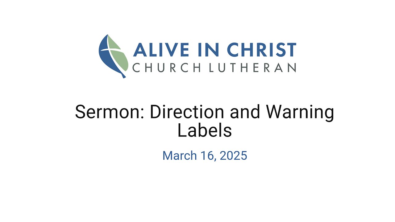 Sermon: Direction and Warning Labels.mp4