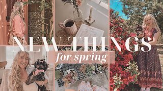 Celebrating New Things for Spring | my new puppy, garden center visits, & planting flowers!