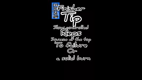 Tip don’t stop. Finish your workout and then push a little more light weight and holds.