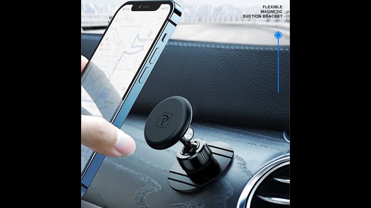 Magnetic Car Phone Mount, with 360° Adjustable Design, Compatible with All Types of Vehicles Phones