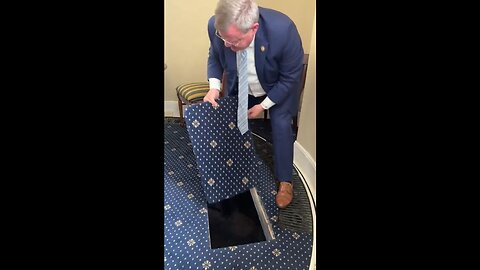 Congressman Shows The Secret Opening In His Office Floor That Leads To A Creepy Tunnel Below D.C.