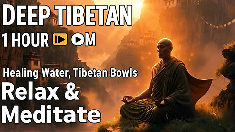 Deep Tibetan OM Mantra 🕉️ Tibetan Bowls & Water Sounds for Deep Meditation & Relaxation