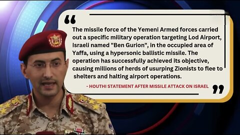 Houthis' Hypersonic Missile 'DECIMATES' Tel Aviv Ben Gurion Airport; 3 Attacks In 48 Hours | Watch