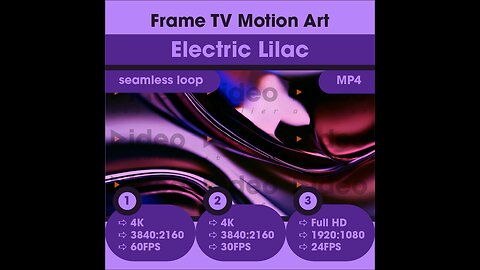 ⚡Electric Lilac • Frame TV Motion Art Video • Low Stim • 4K • Seamless | Virtual Ambient Calm Modern