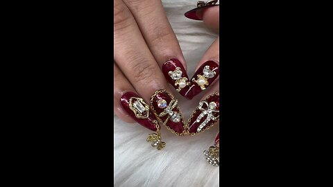 Marron Crystal 🔮 Acrylic Nails Art 🎨