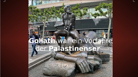 Kundgebung am David-Golitath Denkmal 31.5.25 Frankfurt