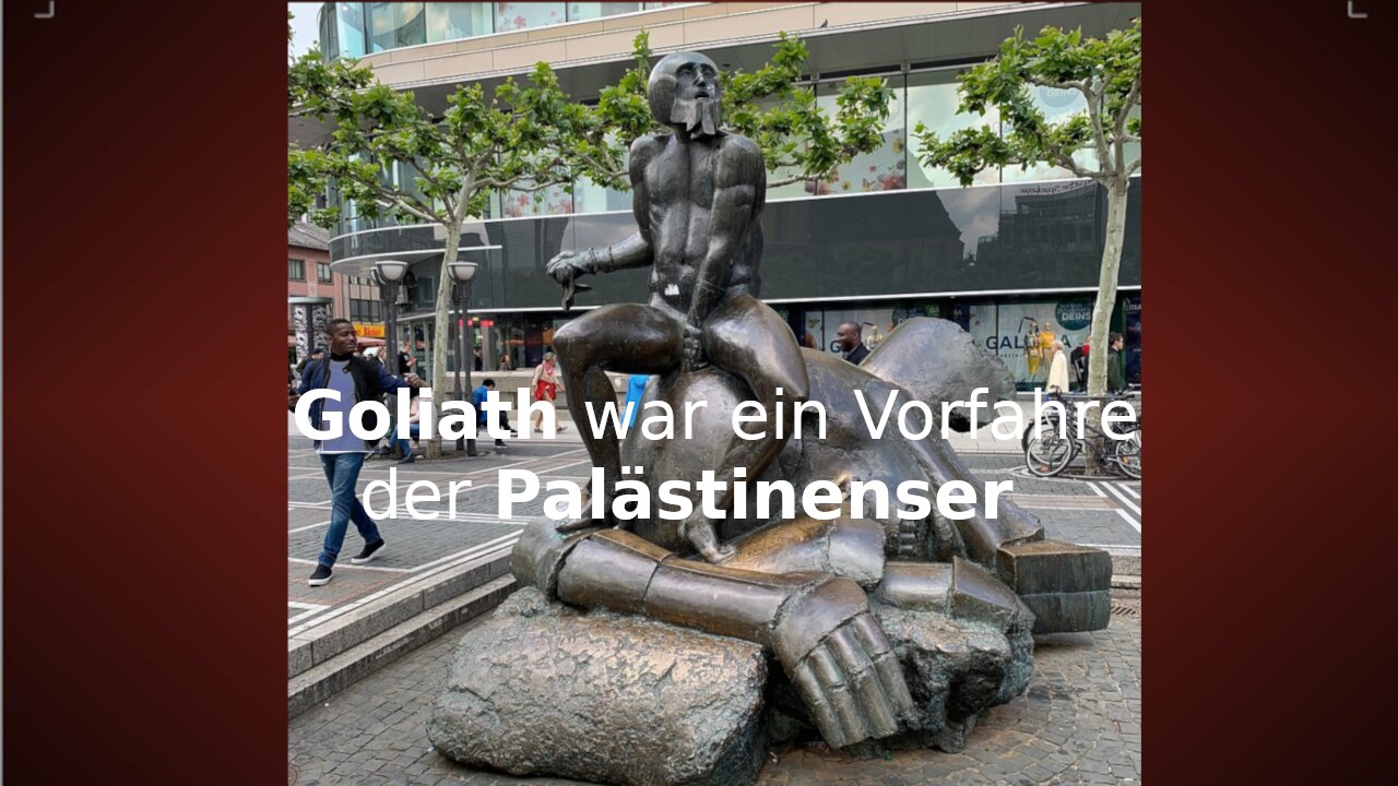 Kundgebung am David-Golitath Denkmal 31.5.25 Frankfurt