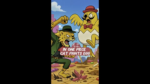 In One Piece Cat Fights Egg #onepiece #eloypiece #wholecakeisland #humptydumpty
