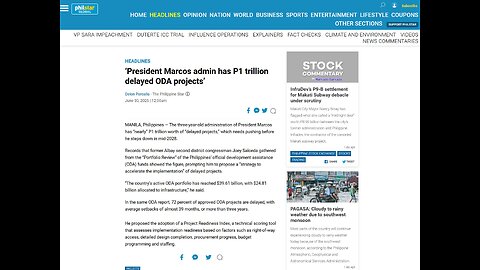 More than Php 1 trillion worth of Foreign funded Projects are now delayed by more than three Years