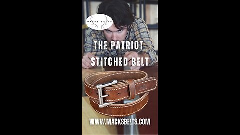 Made 100% in the U.S.A. 🇺🇸 Macks Belts: The Patriot Stitched Belt 🇺🇸
