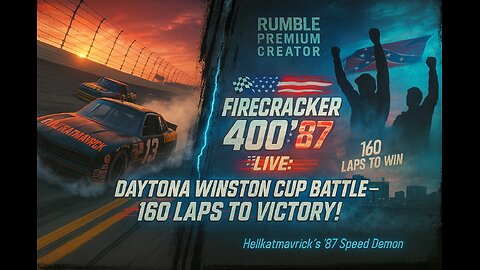 🏁 FIRECRACKER 400 '87 LIVE: DAYTONA WINSTON CUP BATTLE – 160 LAPS TO VICTORY!