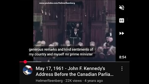 JFK to Canada - May 17, 1961