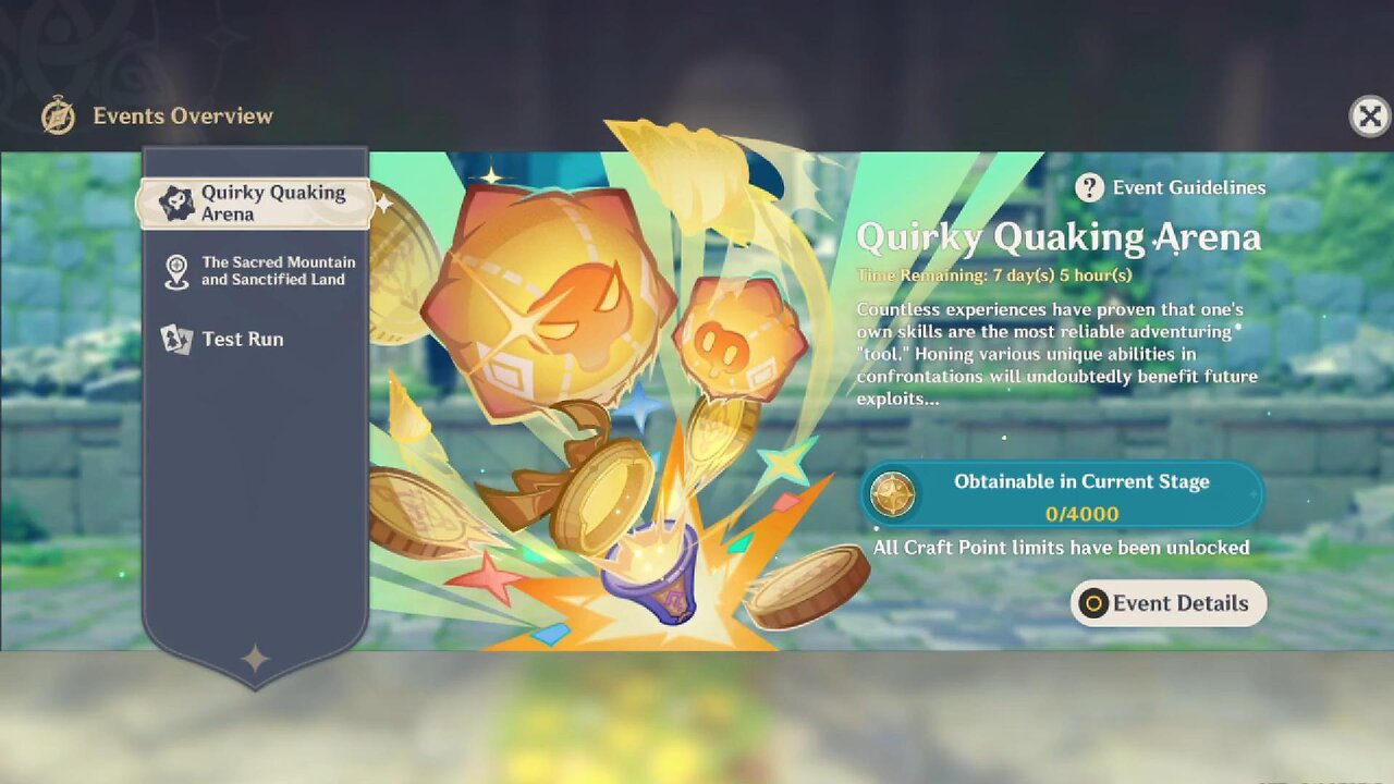 Quirky Quaking Arena Event - Genshin Impact - Version 5.5