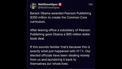 liberal hypocrite satanic democrat plantation cult klan always have "book deals" where they get paid
