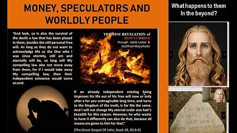 THE LORD ABOUT MONEY, SPECULATORS AND WORLDLY PEOPLE (The New Revelation)