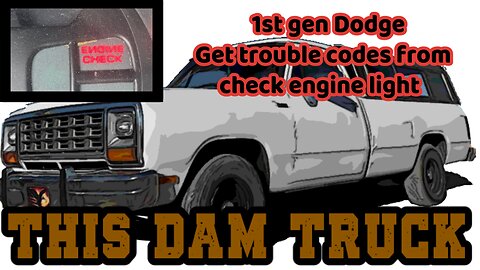 How to read 1 gen Dodge trouble codes