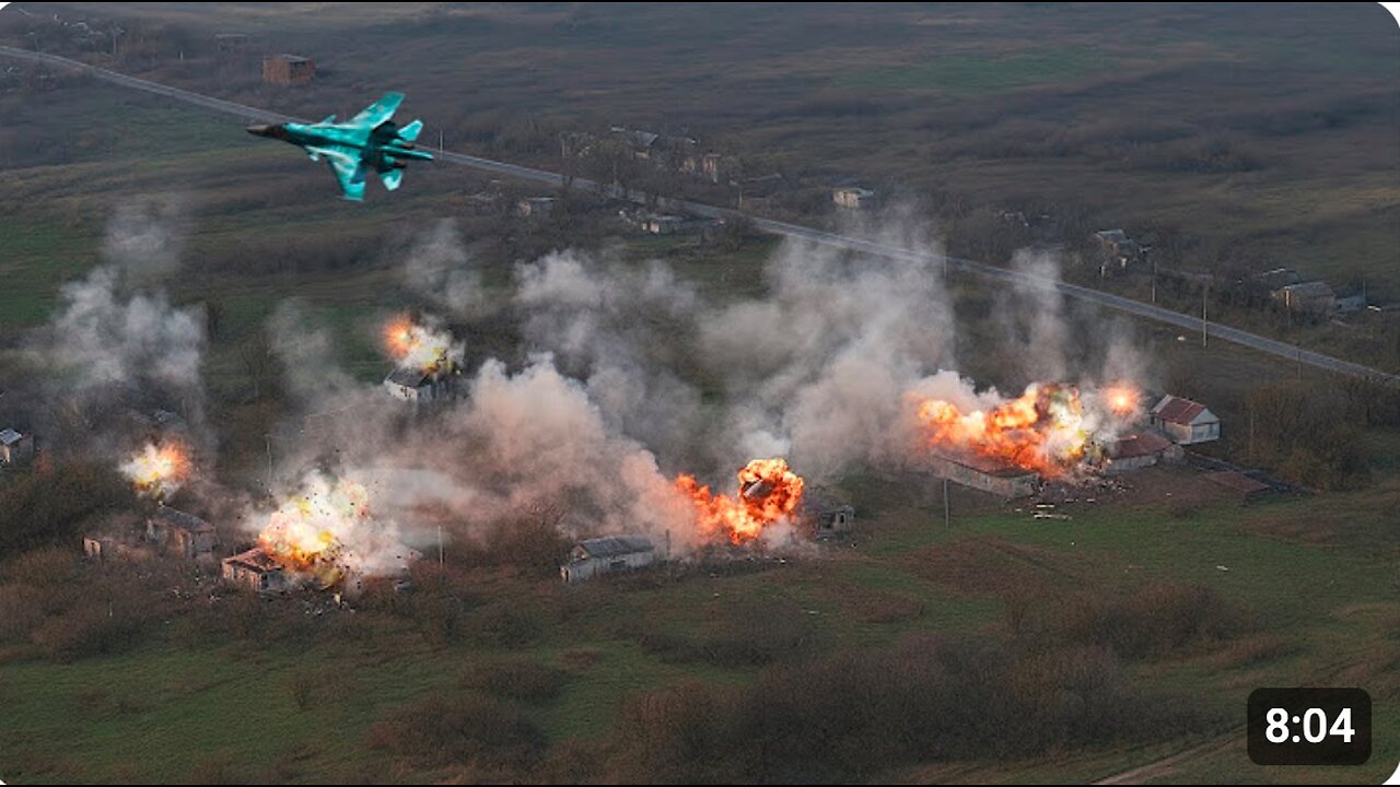 Su-34 Strike Fighter in Fury! The Most Devastating RBK-500 Cluster Bomb Attack