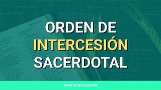 ✝️ ️Orden de intercesión sacerdotal | Hebreos 7:23-28