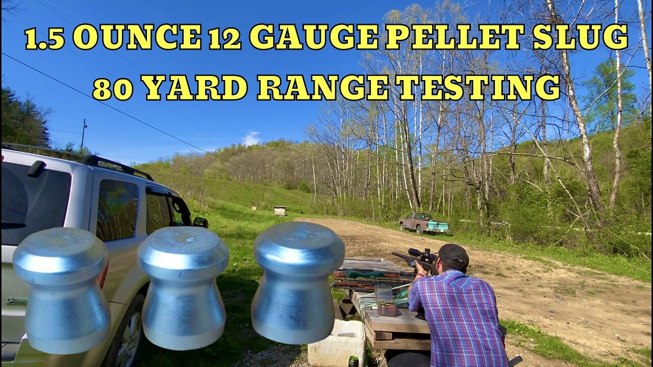 12 Gauge 1.5 Ounce Pellet Slug 80 Yard Testing