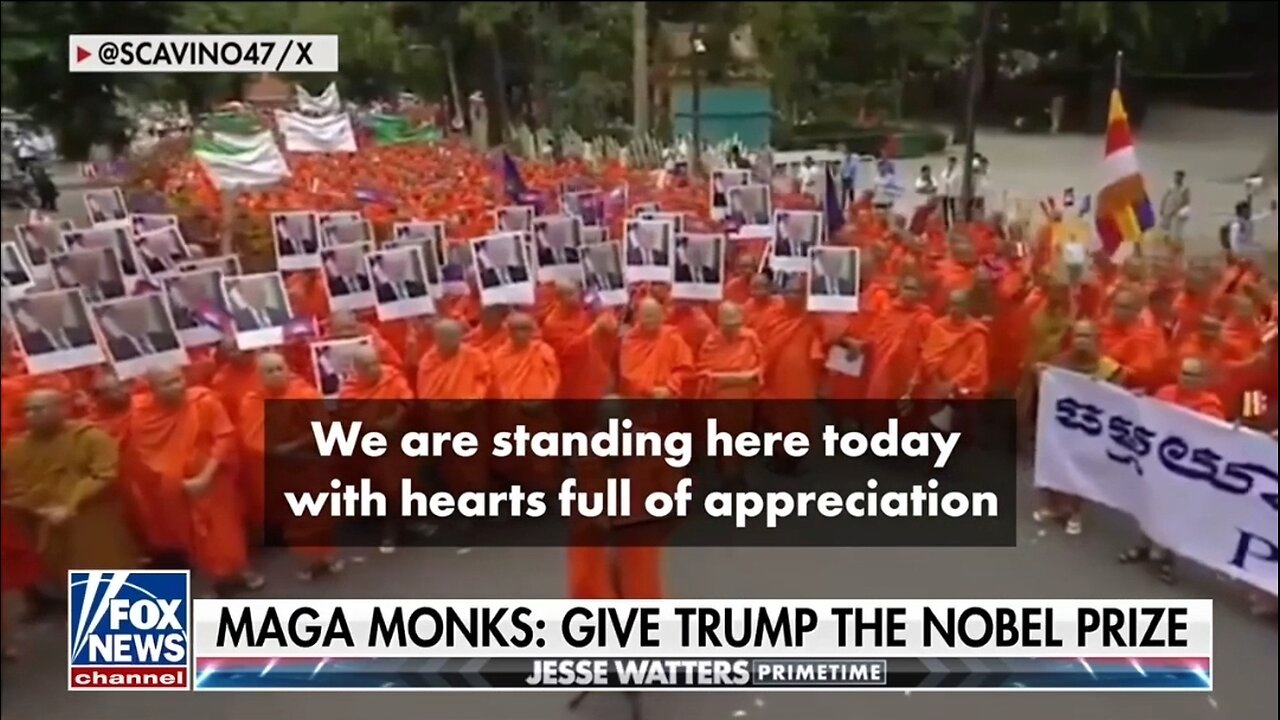 70K Monks Nominate Trump For Nobel Peace Prize