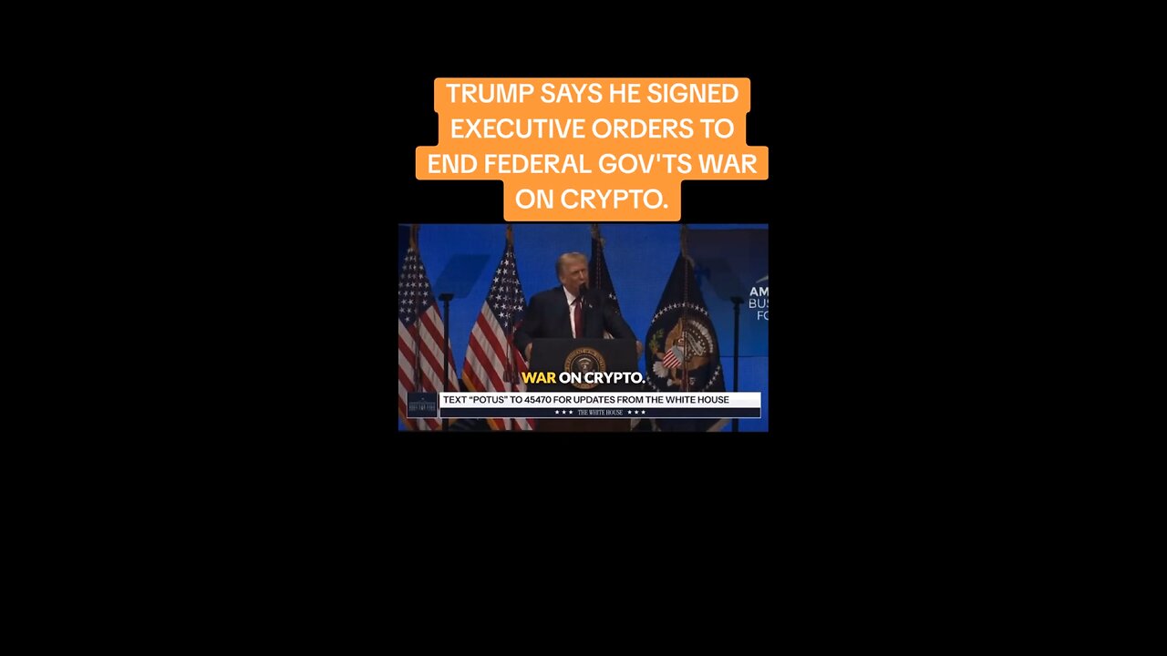 President Trump: Crypto is "not under siege anymore. "... 😀