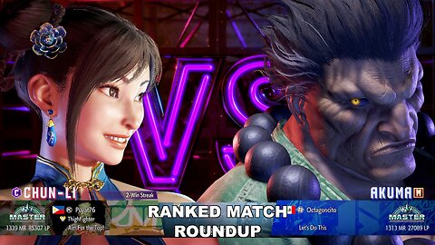 Kuya Kalbo SF6 Ranked Match Roundup. Chun Li Master Rank [Hori Fight Stick]