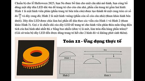 Toán 12: Chuẩn bị cho lễ Halloween 2025, bạn Na được bố làm cho một căn nhà mô hình