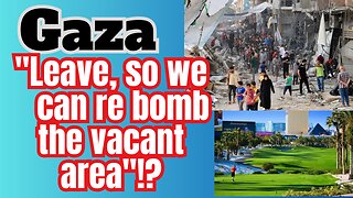 So...Israel tells people to leave an area... then bombs the vacant area??