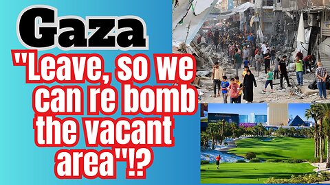 So...Israel tells people to leave an area... then bombs the vacant area??