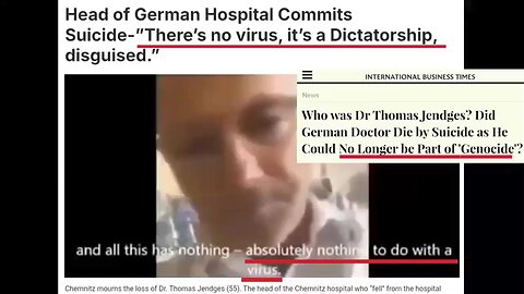 NWO: Dr. Jendges claimed “there’s no COVID-19 virus; it’s a dictatorship’! (2021)