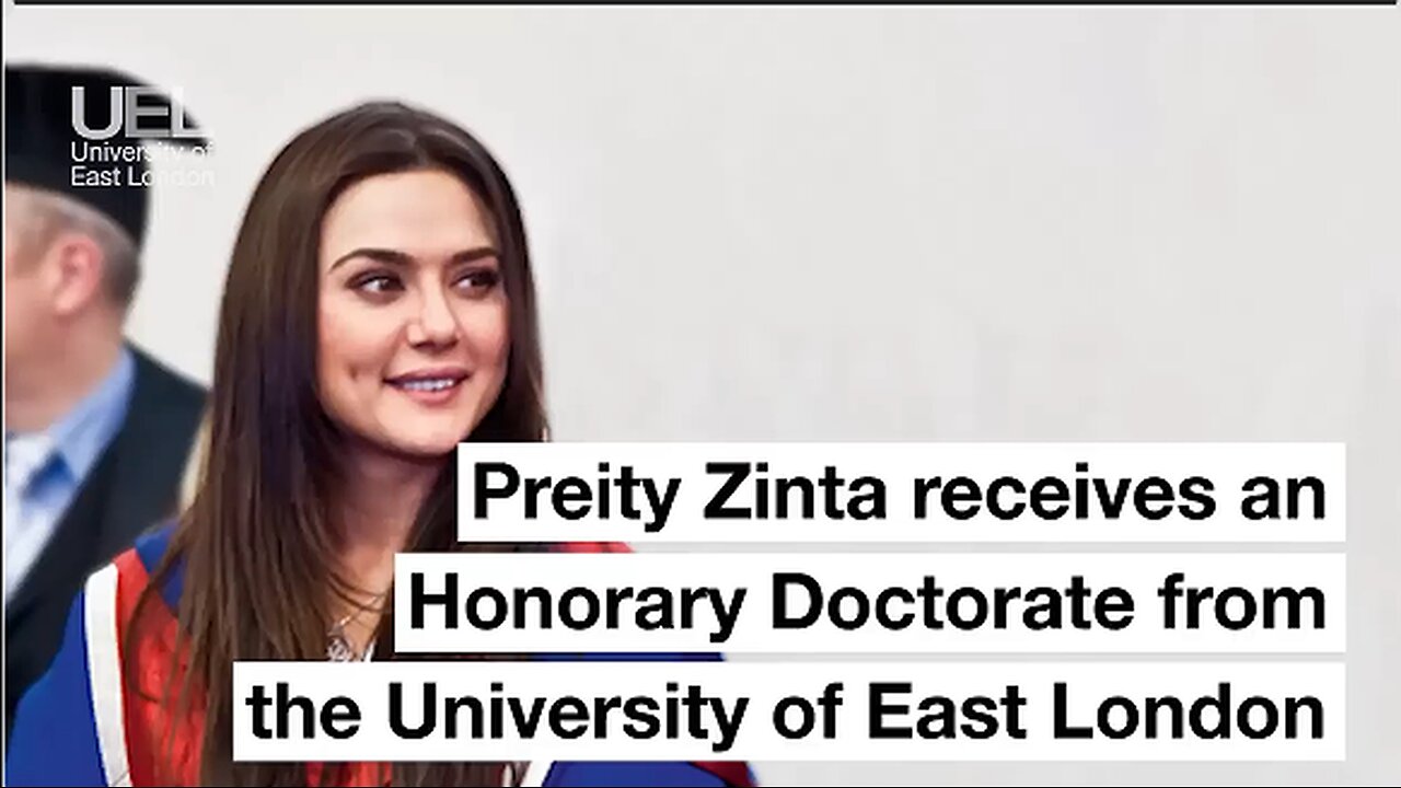 Preity Zinta at the University of East London receiving an Honorary Doctorate
