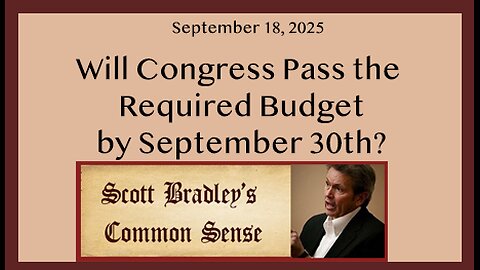 Will Congress Pass the Required Budget by September 30th?