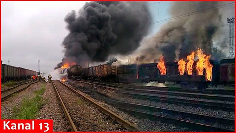 Ukrainian drones once again hit a railway station in Rostov where a freight train was stopped