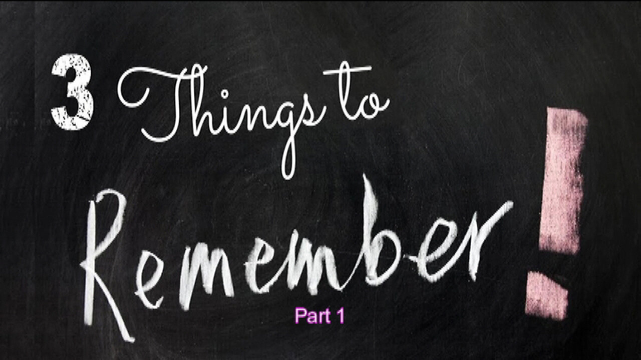 +30 THREE THINGS TO REMEMBER, Part 1, Jude 1-4