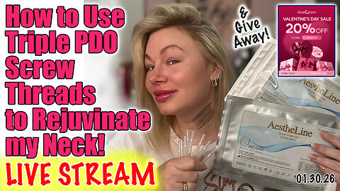 Live How to Use Triple PDO Threads to Rejuvinate Neck! AceCosm.com Code Jessica10 Saves