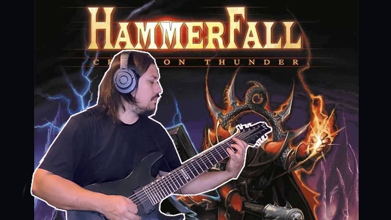 HAMMERFALL - Crimson Thunder (full guitar cover)