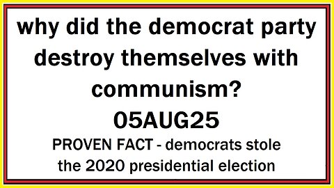 why did the democrat party destroy themselves with communism?