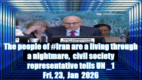 The people of #Iran are a living through a nightmare, civil society representative tells UN