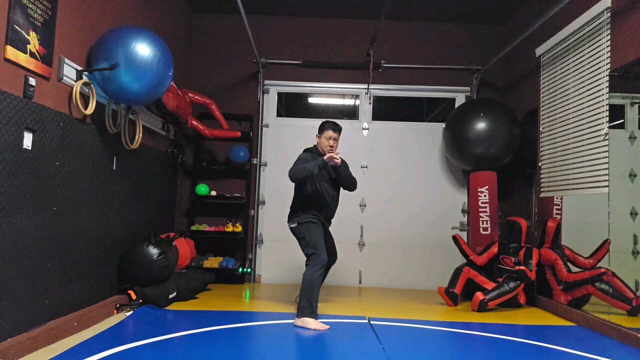 WTD Sliding Side Kick to Axe Kick sequential