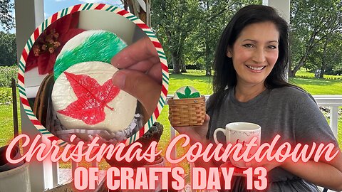 Making Clay Drink Coasters Imprinted with Leaves and Flowers | Christmas Countdown of Crafts Day 13