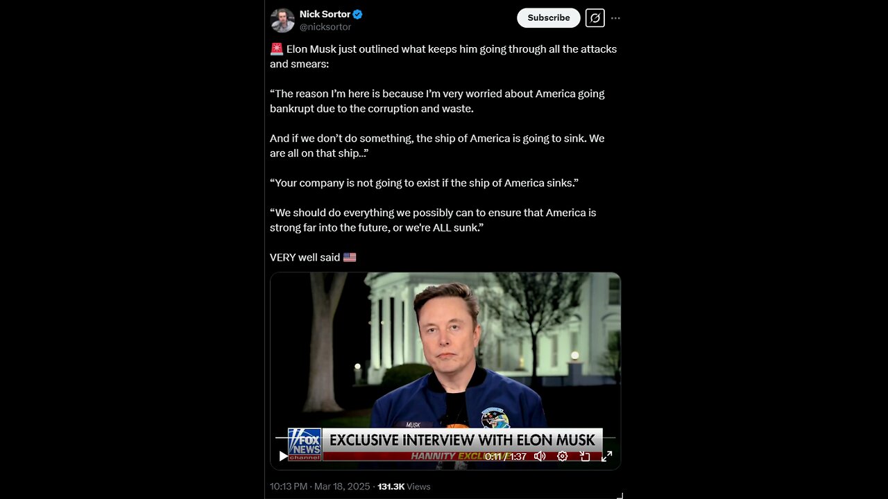 🚨 Elon Musk just outlined what keeps him going through all the attacks and smears: “The...