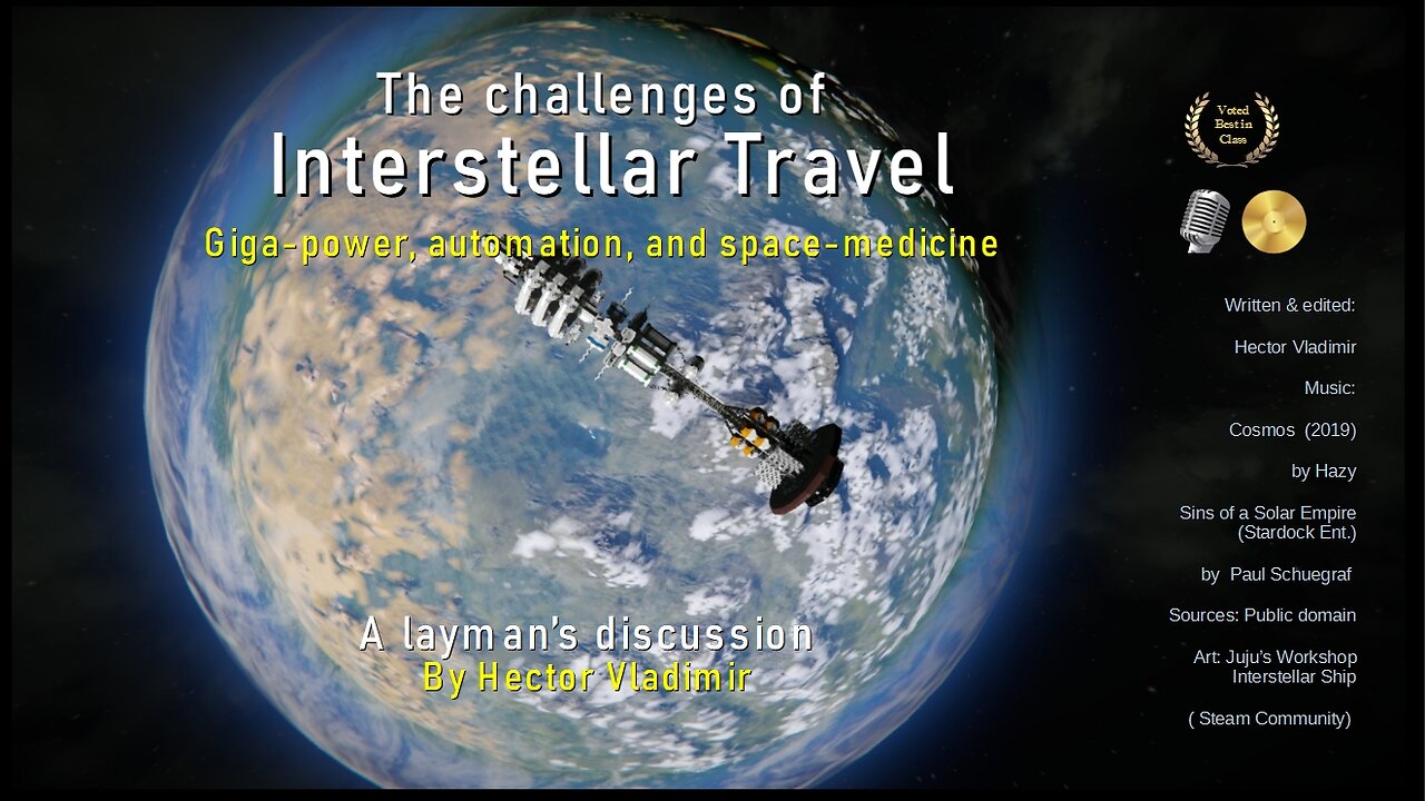 Interstellar Challenges - Gigapower sources, automation & space medicine