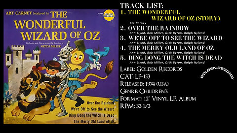 Art Carney – The Wonderful Wizard Of OZ (Full Record) – 1974 – CAT.# LP-153