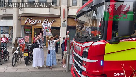 Stop Arming Genocide, Queen Street Cardiff, Wales