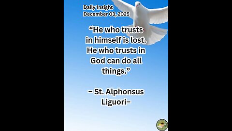 Daily Insight December 03, 2025 #faith #saint #insight