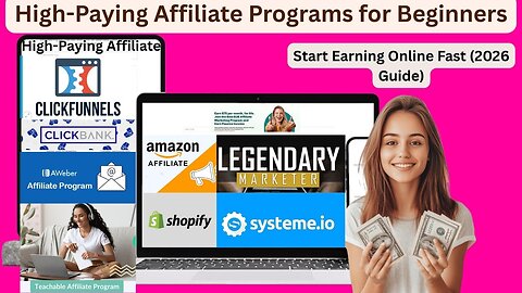 High-Paying Affiliate Programs for Beginners: Start Earning Online Fast (2026 Guide)